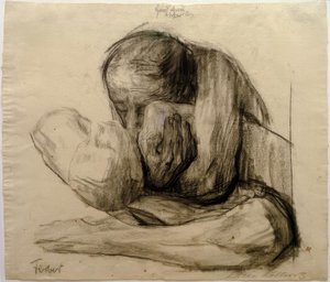 K.コルヴィッツ、死んだ子供を持つ女性 作： Käthe Kollwitz